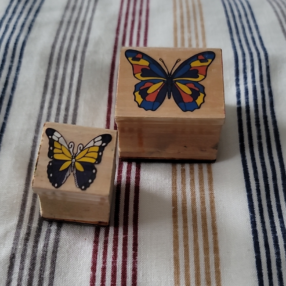 Butterfly Wooden Stamps Set